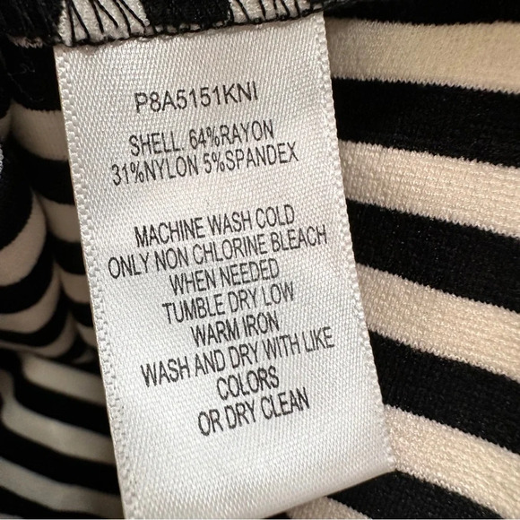 Parker Womens Shirt Size M Black White Nanette Stripes Blouse $178 - Picture 7 of 10